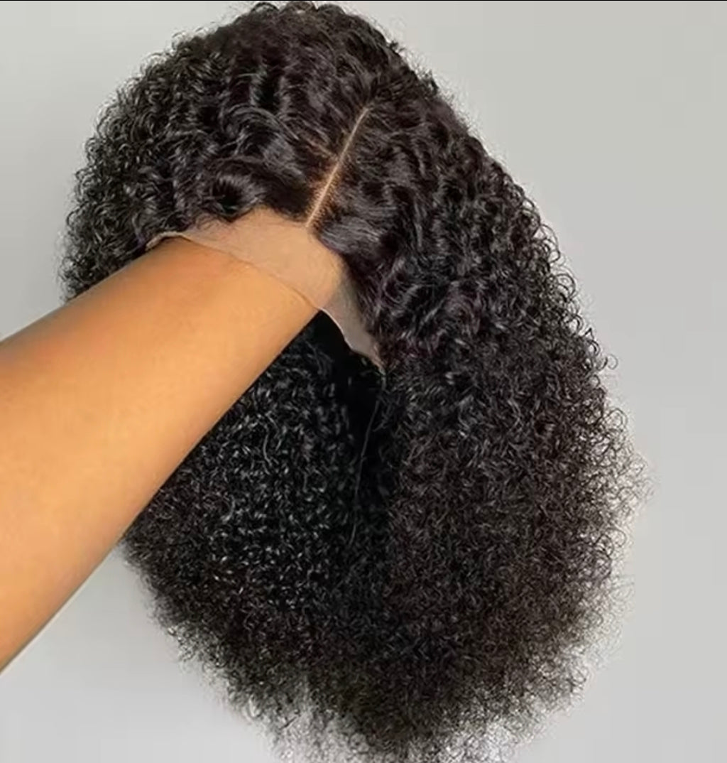 Natural Curly Bob Lace Frontal Wig