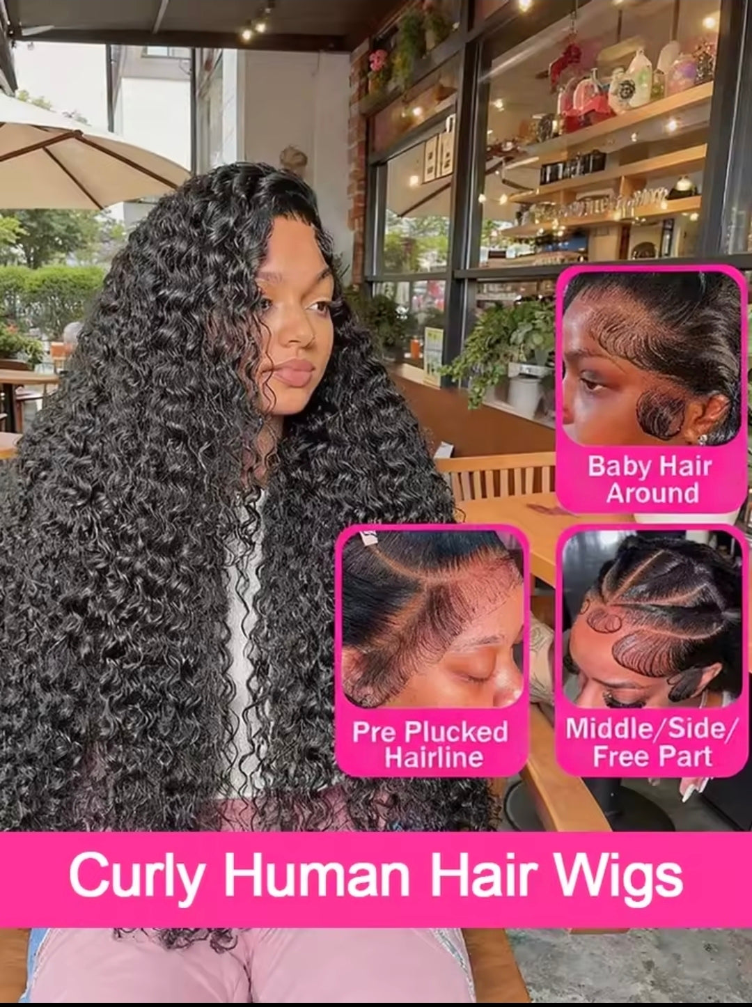 Long Curly Black Hair